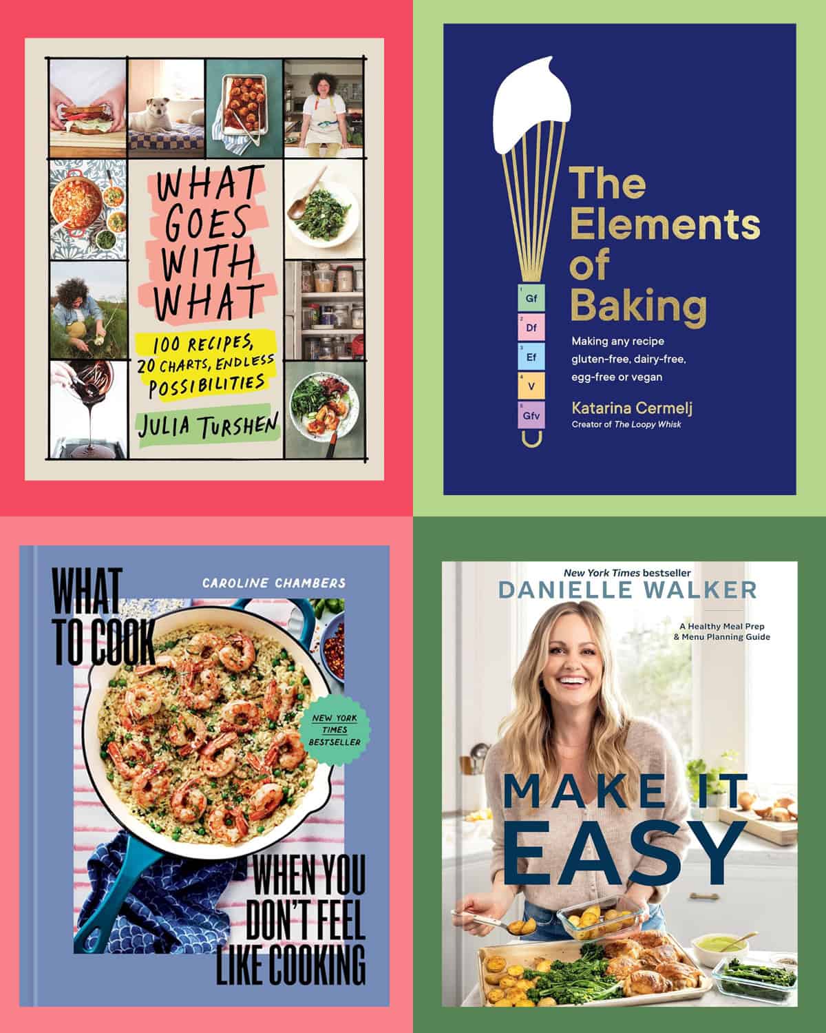 The four covers of Michelle Tam's favorite cookbook picks from 2024.