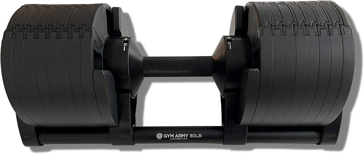 A Nuobell adjustable dumbell.