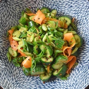 Smashed Cucumber and Carrot Salad by Michelle Tam https://nomnompaleo.com