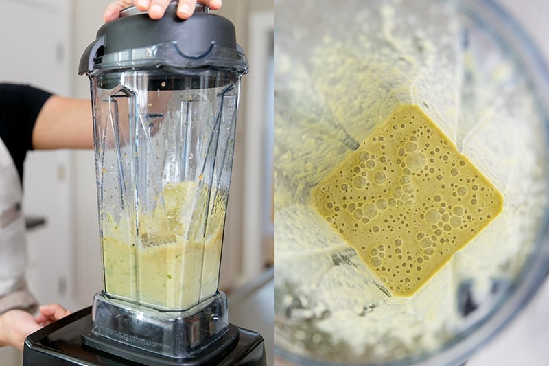 The Asian chicken marinade liquified in a Vitamix blender.