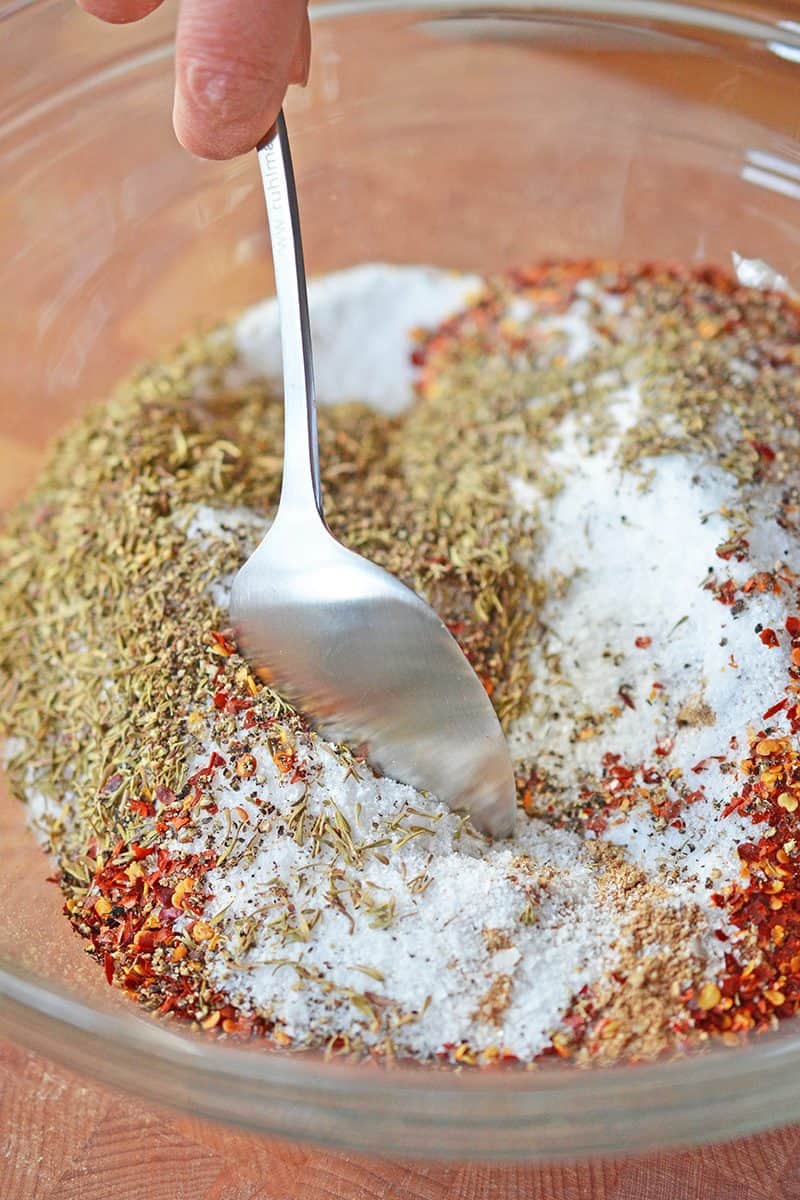 Stirring the Magic Mushroom Powder with a spoon until uniform.