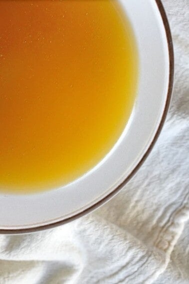 A bowl of Instant Pot (Pressure Cooker) Bone Brott.