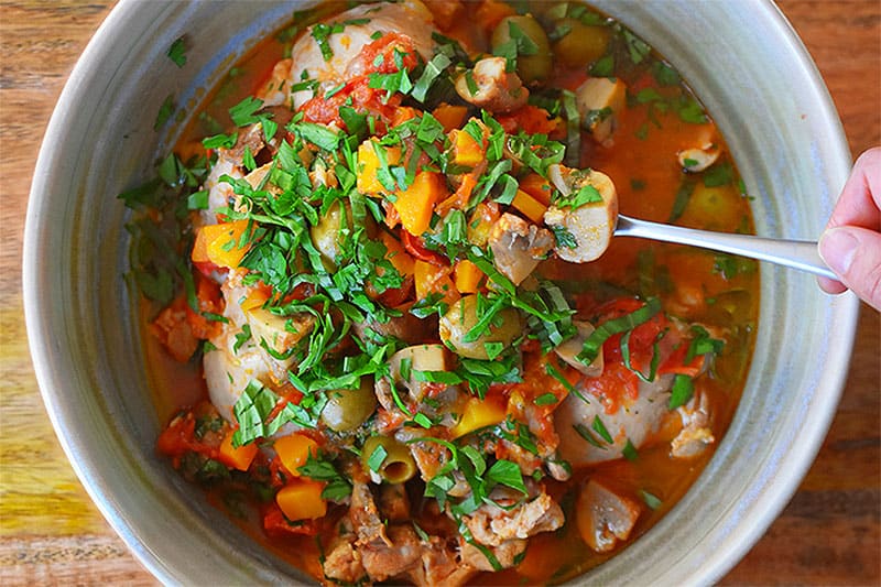 An overhead shot of Instant Pot Summer Italian Chicken