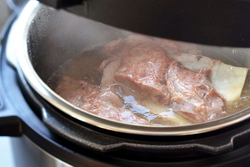 The Instant Pot (Pressure Cooker) Kalua Pig as soon as it is done cooking and depressurized