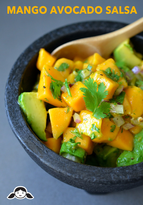 Mango and Avocado Salsa by Michelle Tam https://nomnompaleo.com