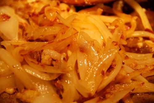 Sautéd and translucent onions.