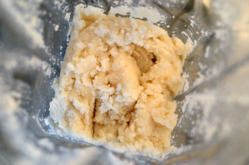 The finished coconut butter in a blender.