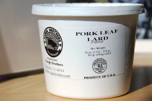 A jar of pork leaf lard.