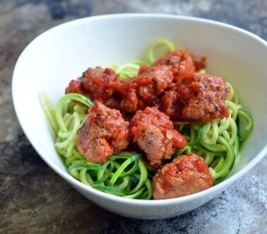 Zucchini Spaghetti (Zoodles!) & Meatballs by Michelle Tam / Nom Nom Paleo